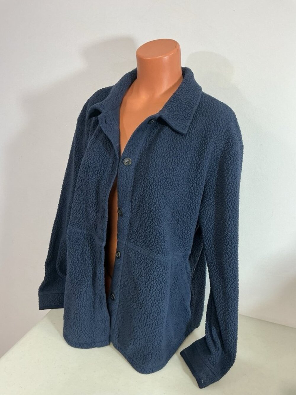 LL Bean Fleece Jaclet Button Front Womens Large